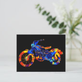 TRENDY MODERN MOTORCROSS KLEURRIJKE KUNST ABSTRACT BRIEFKAART (Staand voorkant)