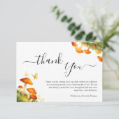 Trendy Modern Mushroom Woodland Baby shower Bedankkaart (Staand voorkant)