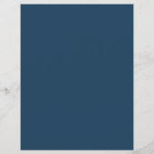 Trendy Modern Navy Blue Yoga Class Adverteren Flyer (Achterkant)