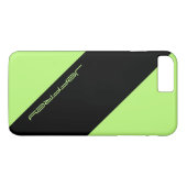 Trendy Modern Neon Green Black Minimalist, naam  Case-Mate iPhone Case (Achterkant (Horizontaal))
