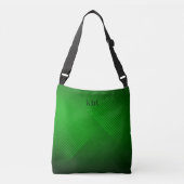 Trendy Modern Neon Green Monogram Crossbody Tas (Voorkant)