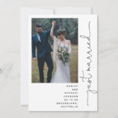 Trendy Modern net gehuwde receptie slechts 2 foto Kaart (Voorkant)