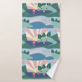 Trendy Modern Open Water Zwemmen met vrienden Badhanddoek (Badhanddoek)