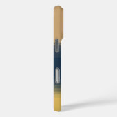 Trendy modern Oranje blauw beige patroon Case-Mate iPhone Case (Achterkant / Rechts)