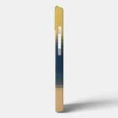 Trendy modern Oranje blauw beige patroon Case-Mate iPhone Case (Achterkant / Links)