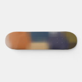 Trendy modern Oranje blauw beige patroon Persoonlijk Skateboard (Horizontaal)
