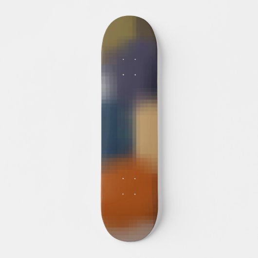 Trendy modern Oranje blauw beige patroon Persoonlijk Skateboard (Voorkant)