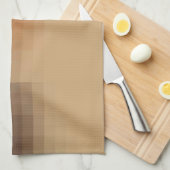 Trendy modern Oranje blauw beige patroon Theedoek (Quarter Fold)