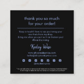 Trendy Modern Paars Opal & Gold Hartelijk dank Vierkante Visitekaartje (Achterkant)