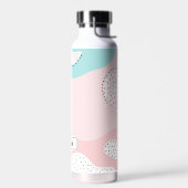 Trendy Modern Pastel Abstract gepersonaliseerd Waterfles (Links)