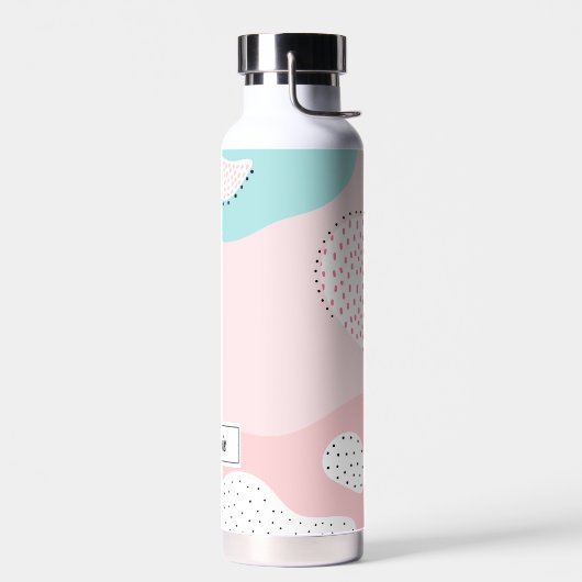 Trendy Modern Pastel Abstract gepersonaliseerd Waterfles (Links)