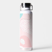 Trendy Modern Pastel Abstract gepersonaliseerd Waterfles (Achterkant)
