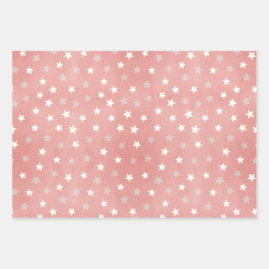 Trendy Modern Pastel Baby Beer Roze Taupe Cute Inpakpapier Vel (Voorkant 2)
