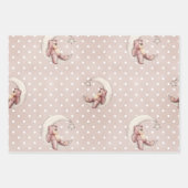 Trendy Modern Pastel Baby Beer Roze Taupe Cute Inpakpapier Vel (Voorkant)