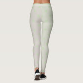 Trendy Modern Pastel Green Polka Dot Leggings (Achterkant)