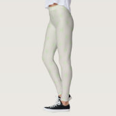 Trendy Modern Pastel Green Polka Dot Leggings (Links)