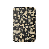 Trendy modern patroon - zwart/tan(kleur aanpasbaar badmat (Voorkant Verticaal)