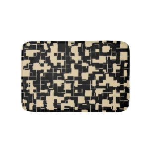 Trendy Modern Pattern - Black/Tan (verwisselbaar) Badmat
