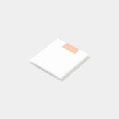 Trendy Modern Peach Monogram initialen Post-it® Notes (Schuin)