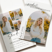 Trendy Modern Photo Graduation Invitation Kaart