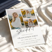 Trendy Modern Photo Graduation Invitation Kaart