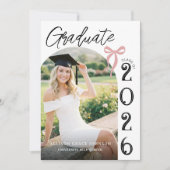 Trendy Modern Photo Graduation Kaart (Voorkant)