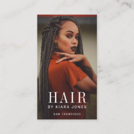 Trendy Modern Photo Hair Stylist Visitekaartje