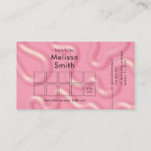 Trendy Modern Pink Abstract Beauty Spa Salon Klantenkaartje (Achterkant)
