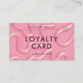 Trendy Modern Pink Abstract Beauty Spa Salon Klantenkaartje (Voorkant)