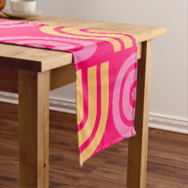 Trendy Modern Pink and Yellow Pattern Spring Medium Tafelloper
