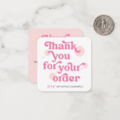 Trendy Modern Pink Logo Business - Hartelijk dank Notitiekaartje (Voorkant / Achterkant in situ)