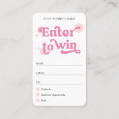 Trendy Modern Pink Logo Business Raffle Ticket (Voorkant)