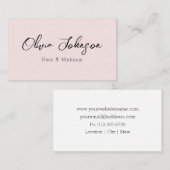 Trendy Modern Pink Makeup Artiest Visitekaartjes (Voorkant / Achterkant)