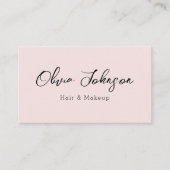 Trendy Modern Pink Makeup Artiest Visitekaartjes (Voorkant)