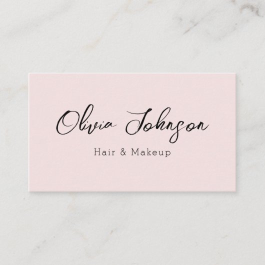 Trendy Modern Pink Makeup Artiest Visitekaartjes (Voorkant)