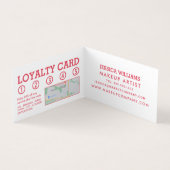Trendy Modern Pink Makeup Artist Loyalty Card Visitekaartje (Binnen)