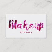 Trendy Modern Pink Makeup Artist Visitekaartje (Voorkant)