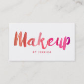 Trendy Modern Pink Makeup Artist Visitekaartje (Voorkant)