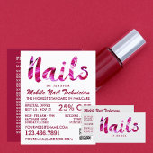 Trendy Modern Pink Nail Technicien, Nail Salon Flyer