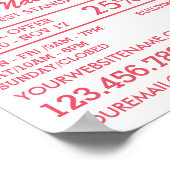 Trendy Modern Pink Nail Technicien, Nail Salon Poster (Hoek)