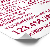 Trendy Modern Pink Nail Technicien, Nail Salon Poster (Hoek)