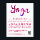 Trendy Modern Pink Yoga Class Adverteren Flyer<br><div class="desc">Trendy moderne roze Yoga-klasse Adverteren brochures door de Visitekaartje winkel.</div>