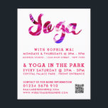Trendy Modern Pink Yoga Class Adverteren Flyer<br><div class="desc">Trendy moderne roze Yoga-klasse Adverteren brochures door de Visitekaartje winkel.</div>