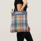 Trendy Modern plaid Tote Bag (Dichtbij)