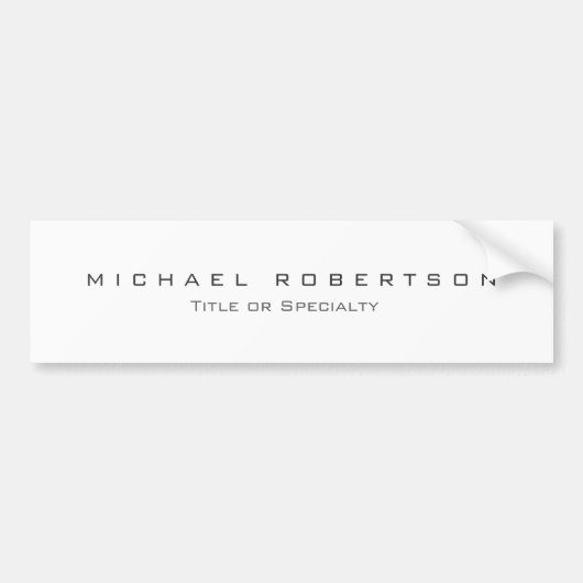 Trendy Modern Plain Minimalist Bumpersticker (Voorkant)