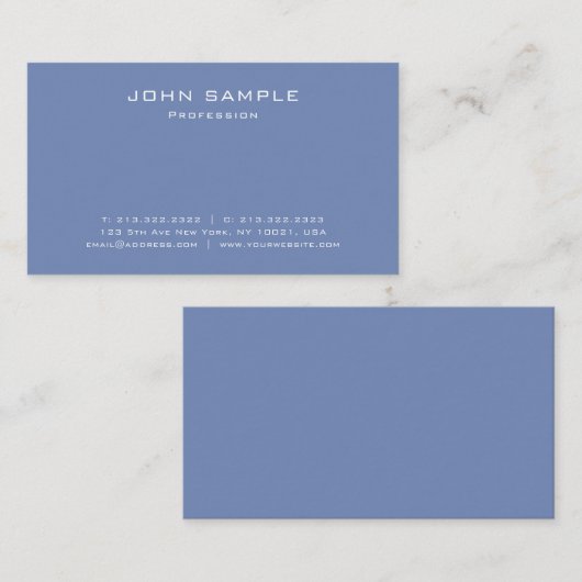 Trendy Modern Plain Professioneel Elegant Matte Visitekaartje (Voorkant / Achterkant)