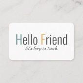 Trendy Modern Playdate Calling Card Mom Kaart Visitekaartje (Achterkant)