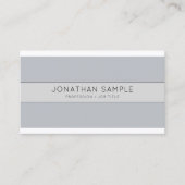 Trendy Modern Professional Creative Design Grey Visitekaartje (Voorkant)