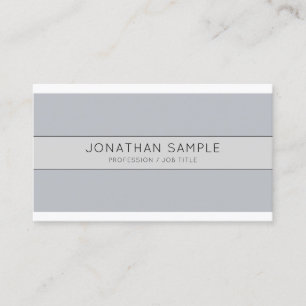 Trendy Modern Professional Creative Design Grey Visitekaartje