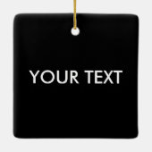 Trendy Modern Professional Custom Merk Name Black Keramisch Ornament (Achterkant)